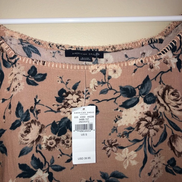 NWT American Eagle Stitched Square Neck Blouse - Picture 5 of 13